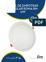 Panel de Empotrar Circular Roma RM 12W