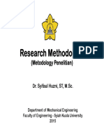 Research Methodology: (MTDL P Liti) (Metodology Penelitian)
