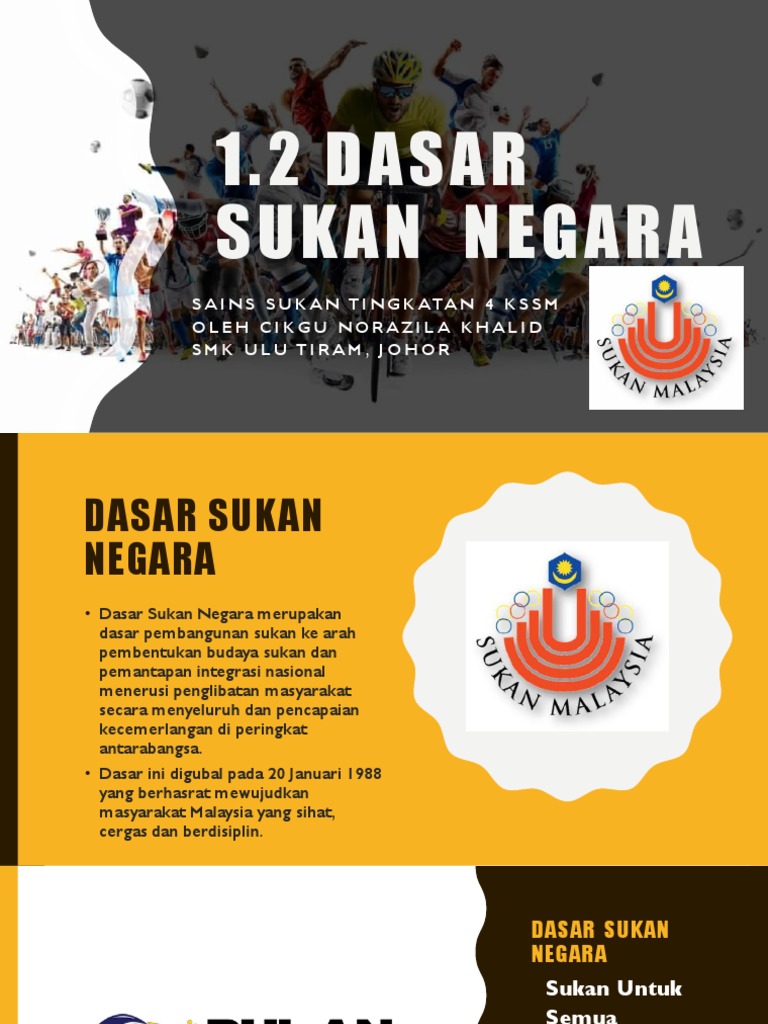 Sains Sukan T4 Kssm 1 2 Dasar Sukan Negara Pdf