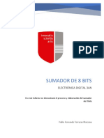 Informe Sumador de 8 Bits Pablo Fernando Terrazas Marzana