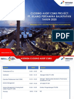 Closing Audit CSMS Project PT KPB 2020