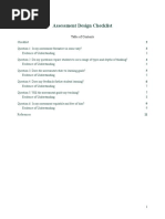 Assessment Design Checklist