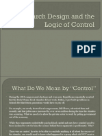 Research Design and The Logic of Control