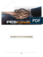 Playing Style Pes Club Manager