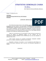 Carta Presentacion A La Municipalidad Provincial de Huaraz