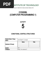 CCS0006L (Computer Programming 1) : Activity