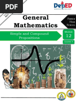 General Mathematics: Simple and Compound Propositions