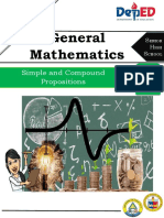 General Mathematics: Simple and Compound Propositions