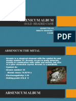 Arsenicum Album: Gold Headed Cane