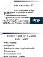 What Is A Contract??: It Is An Agreement Enforceable by Law An Agreement Is A Promise or Set of Promises
