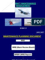 Aircraft Maintenance Management: Aero Dept
