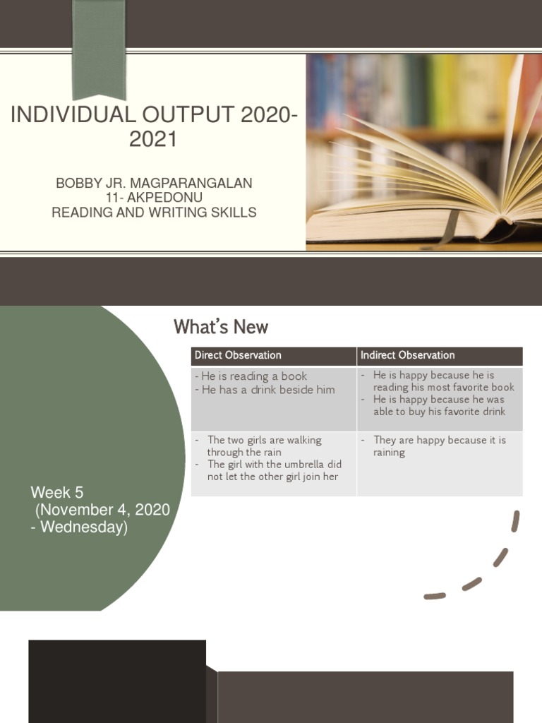 Magparangalan Reading and Writing Skills Week 5 PDF Reading Comprehension Teaching