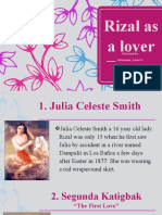 Rizal As A Lover