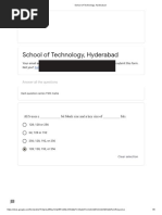 School of Technology, Hyderabad: Answer All The Questions