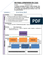 Actividades para aprender en casa 4to grado T3