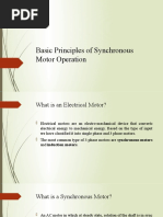 Basic Principles of Synchronous Motor Operation