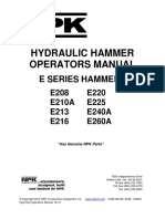 Hydraulic Hammer Operators Manual - E Series - NPK 0