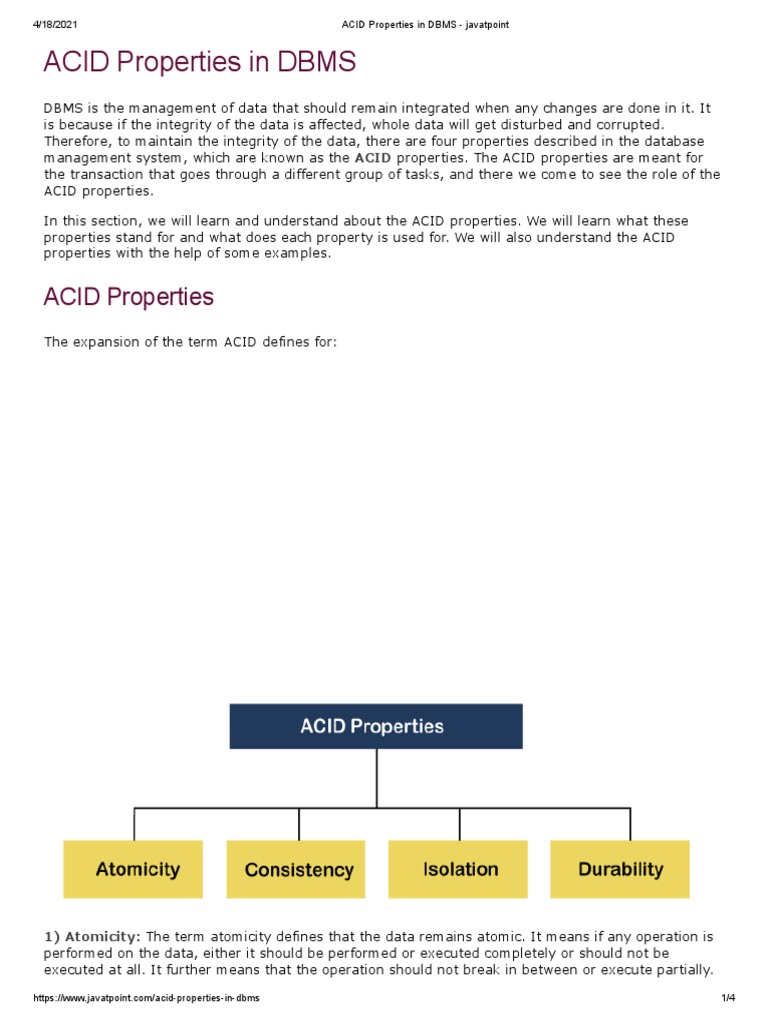 Maintaining Data Integrity Through Transactions An Overview of the