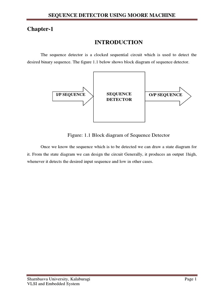 Chapter-1: Sequence Detector Using Moore Machine | PDF | Electronic ...