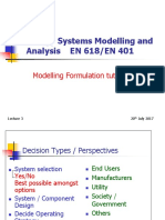 Energy Systems Modelling and Analysis EN 618/EN 401