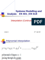 Energy Systems Modelling and Analysis EN 401 /EN 618: Interpolation (Continued)