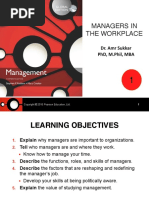 Managers in The Workplace: Dr. Amr Sukkar PHD, M.Phil, Mba