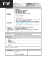 School Grade Level Teacher Learning Area Time & Dates Quarter Division I. Objectives