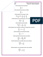 Formulario de Derivadas (Formula 1 a la 25)