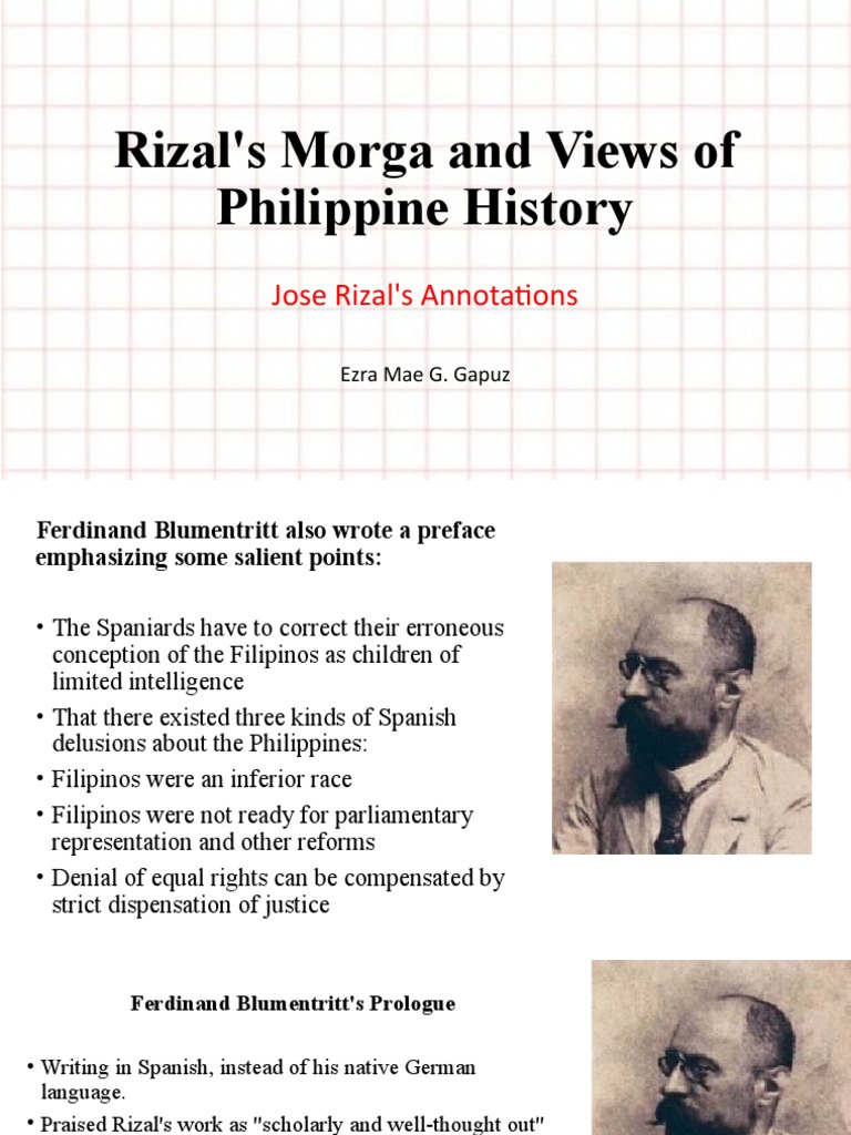 Rizal's and Views of Philippine History PDF Philippines