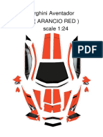 Lamborghini Aventador (Arancio Red) Scale 1:24