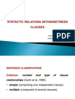 The Classification of Clauses