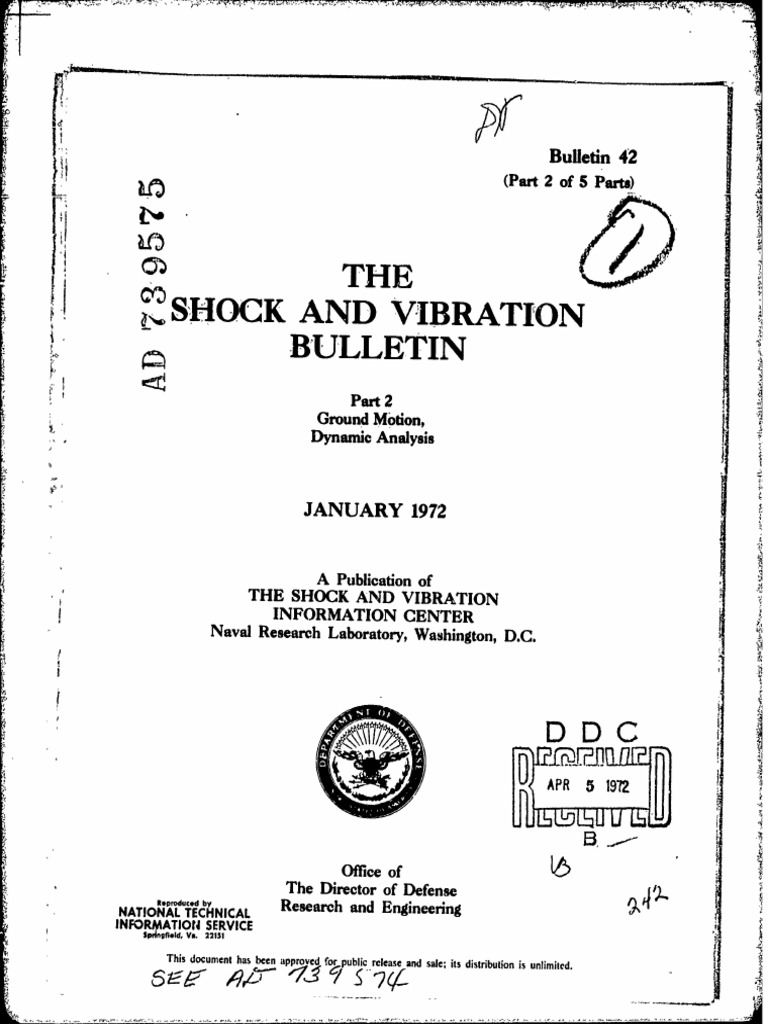 I R - Shock and Vibration Bulletin: (Part 2 of 5 | PDF | Spectral ...