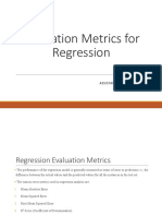 Evaluation Metrics For Regression: Dr. Jasmeet Singh Assistant Professor, Csed Tiet, Patiala