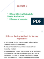 Different Sieving Methods For - Efficiency of Screening: Varying Applications