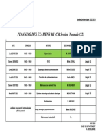 PLANNING DES EXAMENS M1 CM Session Normale (S2) : Année Universitaire 2020/2021