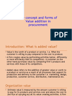 Value addition strategies in procurement