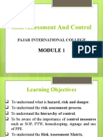 Risk Assessment & Control Module 1