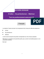 Test Savoirs Base Francais