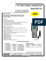 Model KM 734: Hot Wire Thermal Anemometer