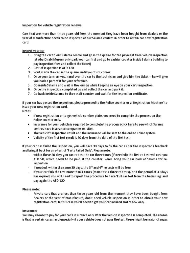 Vehicle Registration Renewal Process | PDF | Motor Vehicle | Transport