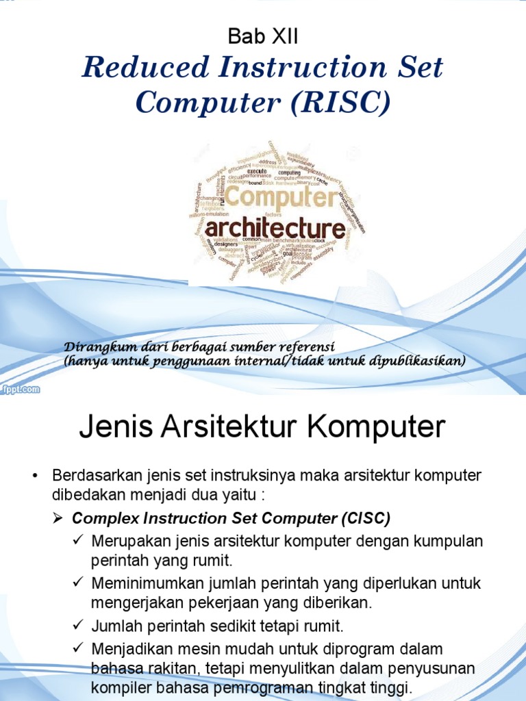 Bab 12 - Reduced Instruction Set Computer (RISC) | PDF