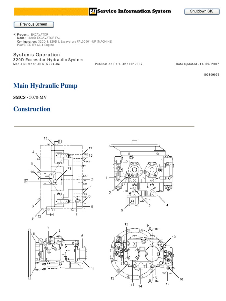 11 Main Hydraulic Pump | PDF | Pump | Valve