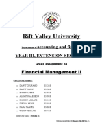 Rift Valley University: Accounting and Finance Year Iii, Extension-Section 6