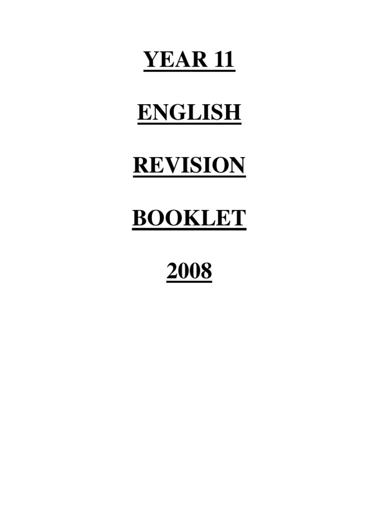 Year 11 English Revision Guide | PDF | Poetry | First Language