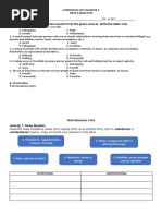 Summative Test Quarter 4 Week 2 Health 9