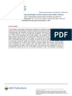 Antioxidants: Differing Meanings in Food Science and Health Science