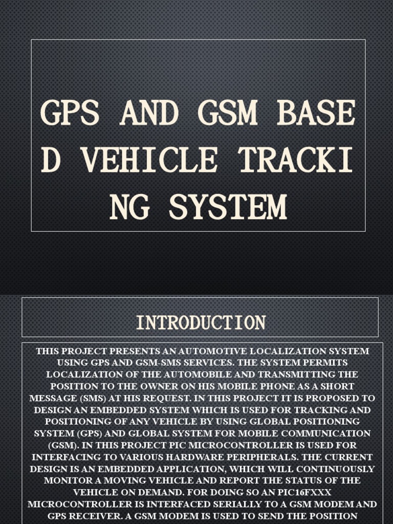 GPS-GSM Vehicle Tracking System | PDF | Global Positioning System ...