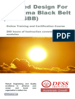 CDFSSBB Brochure - Certified Design For Six Sigma Black Belt - Training and Certification - DFSS Institute LLC
