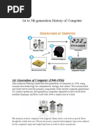 1st To 5th Generation History of Computer