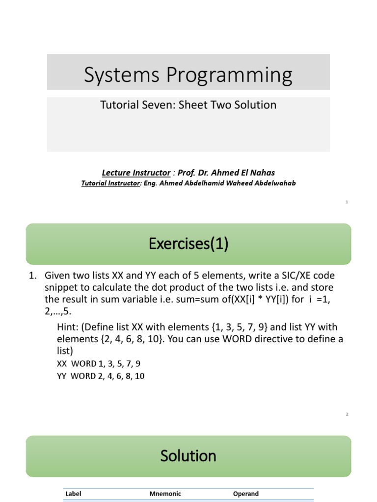 Systems Programming: Tutorial Seven: Sheet Two Solution | PDF ...